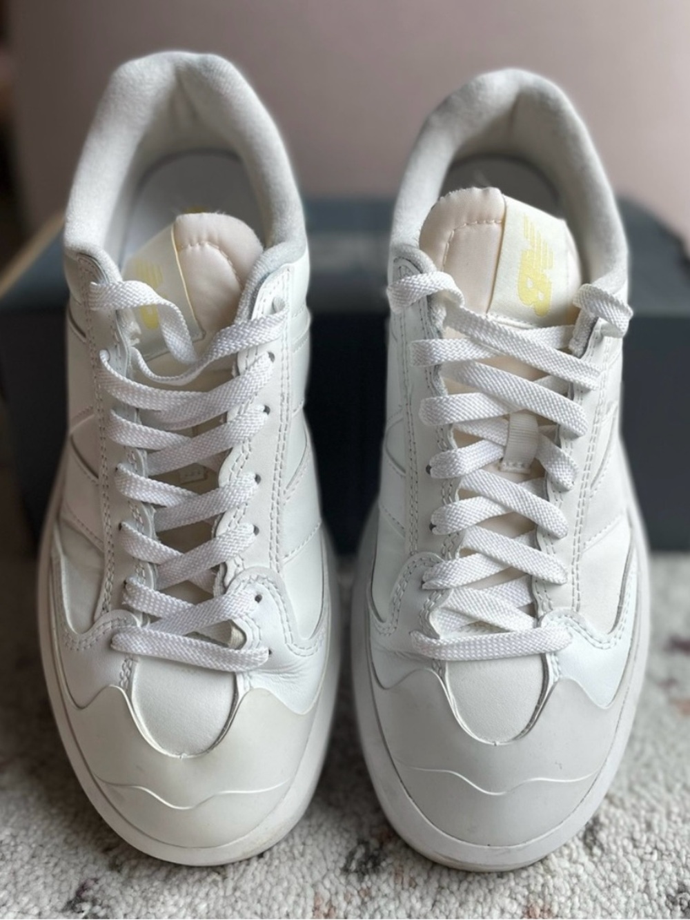 White Leather New Balance CT302 Sneakers